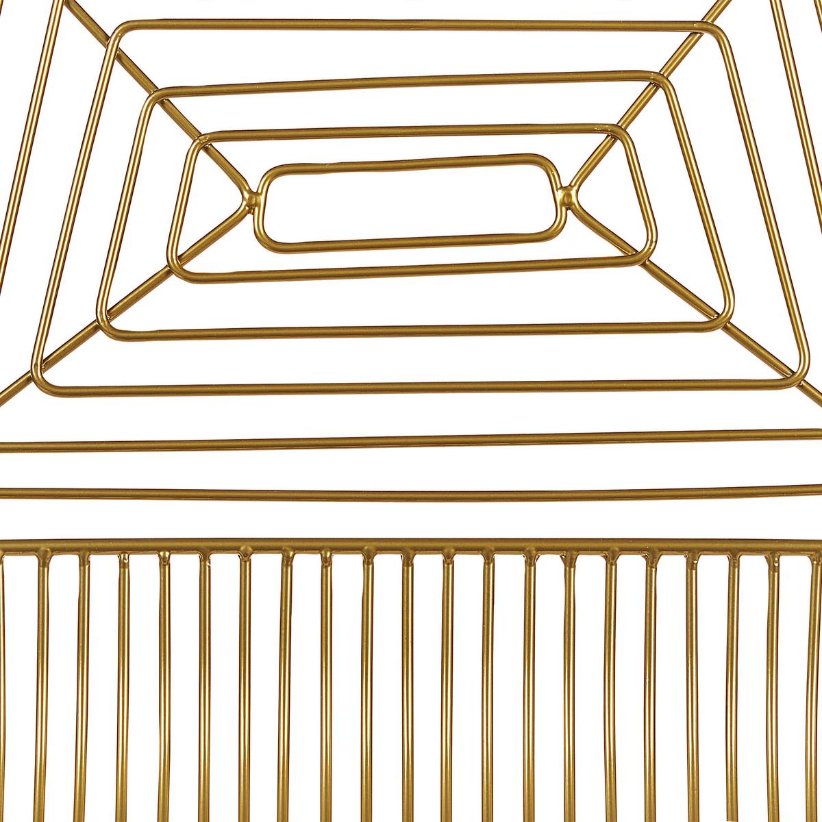 BARSTUHL 2er-Set Metall Gold Bisbee - Goldfarben, Textil/Metall (50/110/49cm) - Beliani