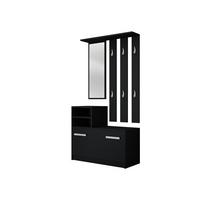 GARDEROBE Kolom - Schwarz, Holzwerkstoff (85/180/24cm) - MIRJAN24