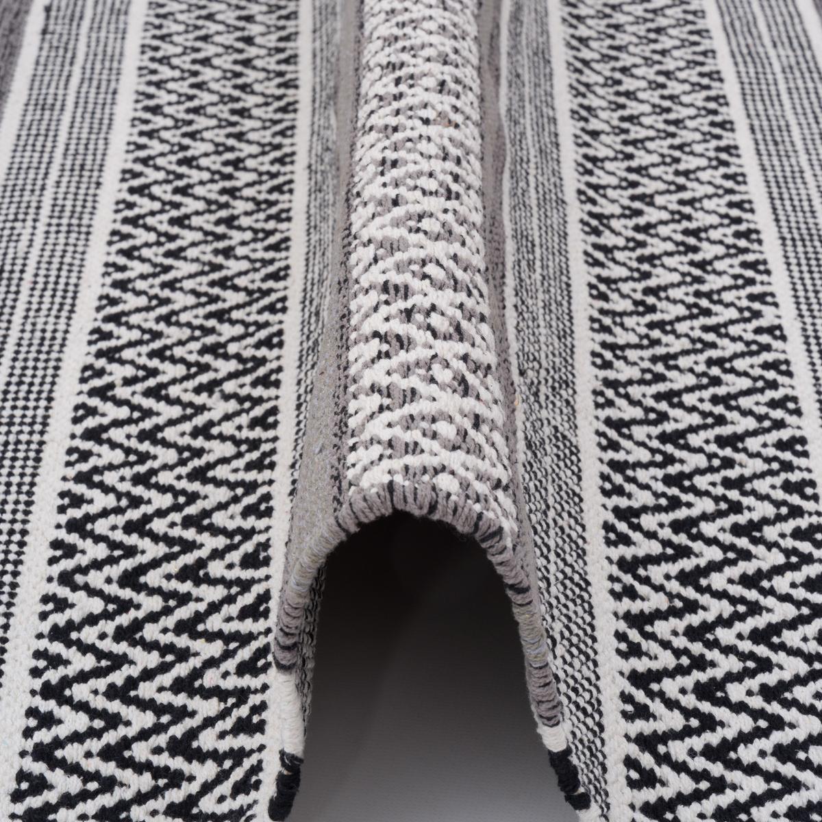 KELIM BAUMWOLLE NATUR TEPPICH GRACE - Grau, Textil (140/200cm) - Pergamon