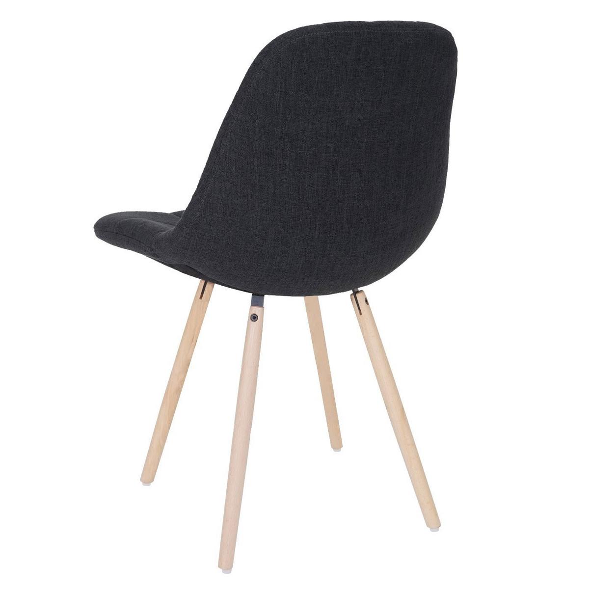 ESSZIMMERSTUHL I Anthrazit 2er-Set - Dunkelgrau/Anthrazit, Textil (47/82/53cm) - MCW