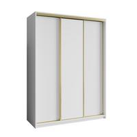SCHWEBETÜRENSCHRANK NISSE 150/205/60 cm 3-türig Weiß - Weiß, Holzwerkstoff (150/205/60cm) - MASSENO