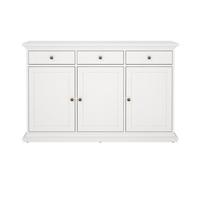 ANRICHTE mit 3 Türen und 3 Schubladen sofia 143,7/46,1/91,66 cm - Weiß, Holzwerkstoff (46.1/91.66/47cm) - Calicosy