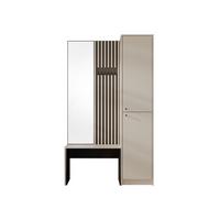 GARDEROBE-SET Ancerta - Sandfarben/Schwarz, Holzwerkstoff/Kunststoff (115/190/41cm) - MIRJAN24