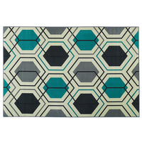 KURZFLOR-TEPPICH Giresun 200/140 cm - Multicolor, Kunststoff (140/200cm) - Beliani