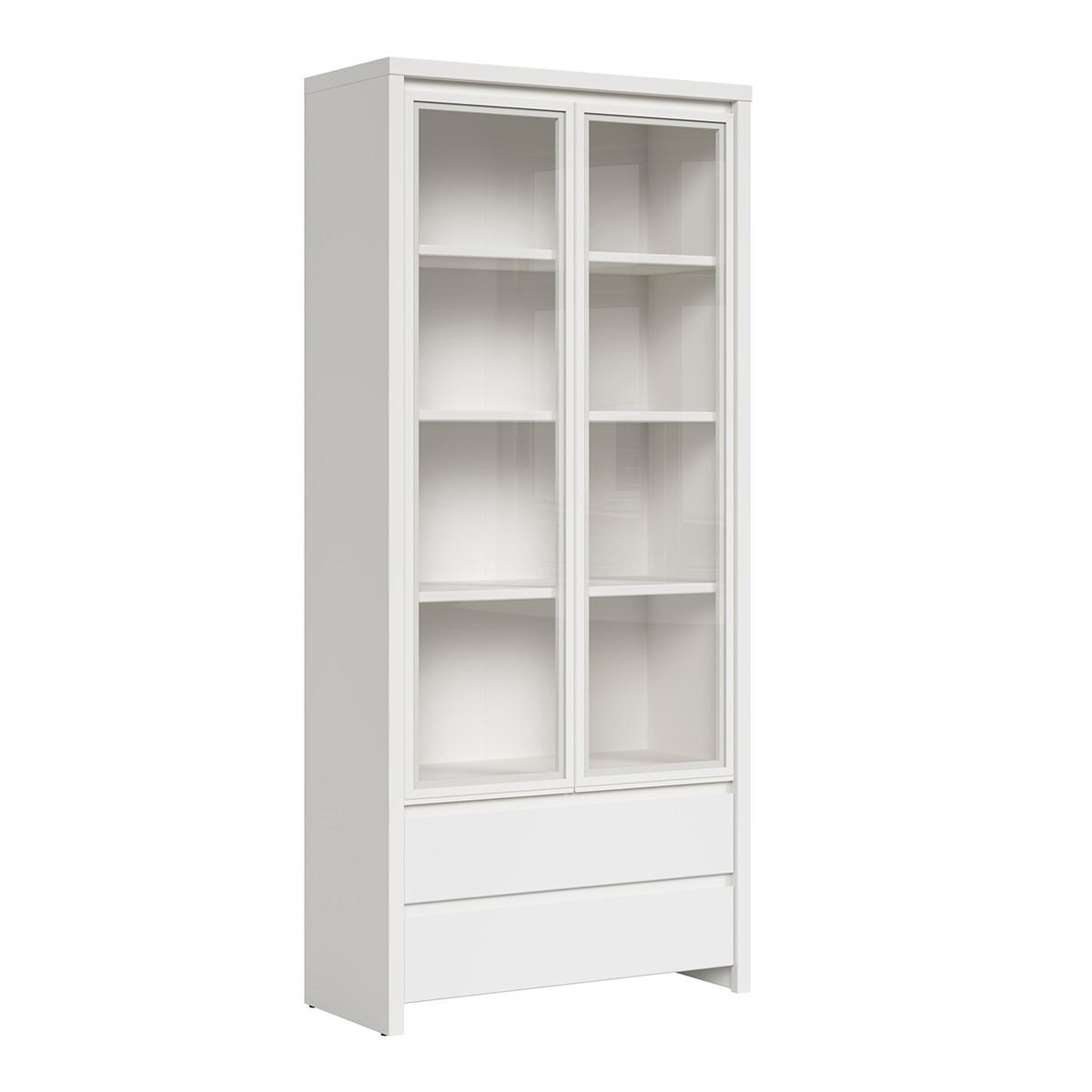 GESCHIRRSCHRANK Soren Weiß matt - Weiß, Holzwerkstoff (90/200.5/40.5cm) - Petits-meubles