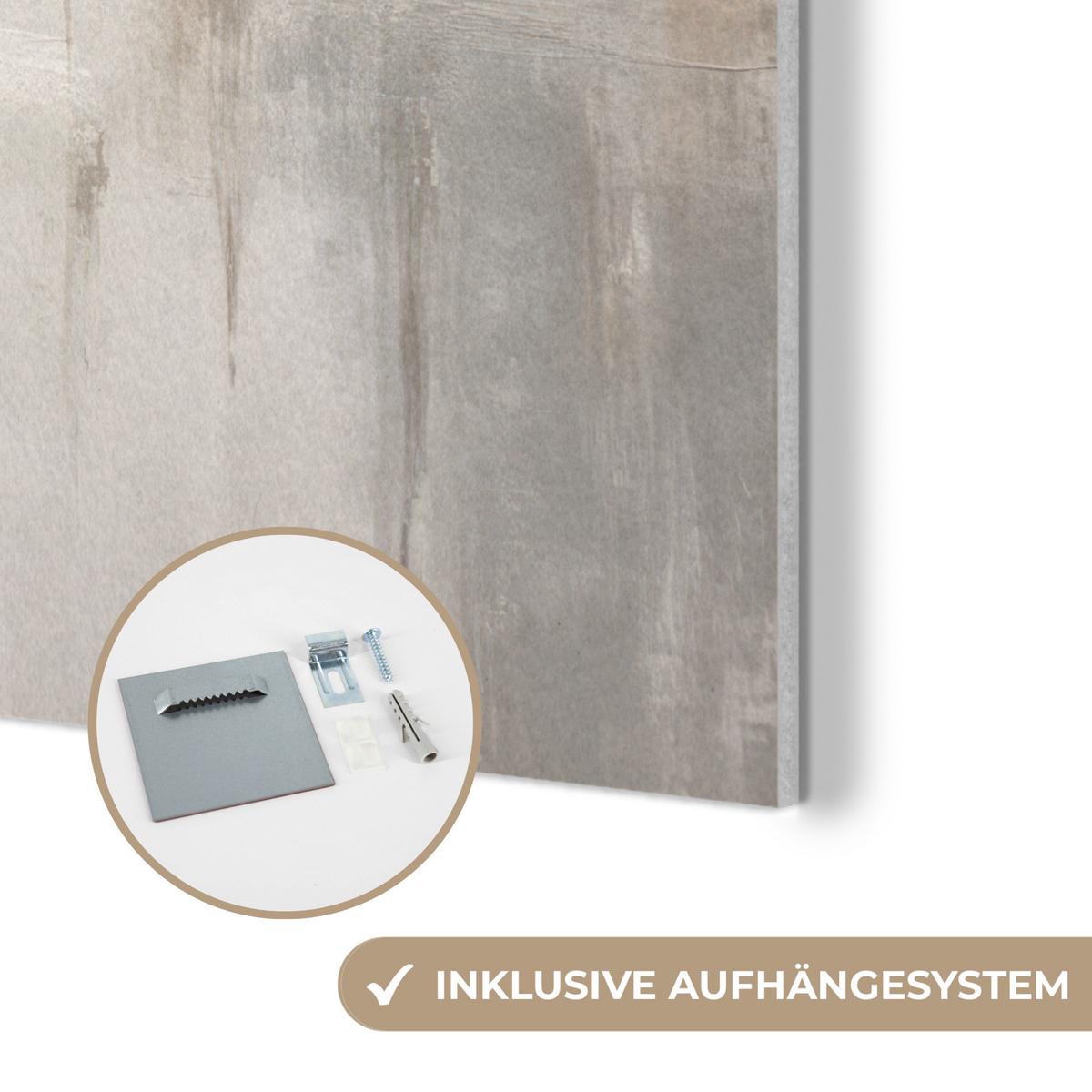 AKUSTIKBILD Moderne Kunst - Abstrakt - Beige Kunstdruck Schlafzimmer 50x70 cm - Beige, Kunststoff (50/70/0.9cm) - MuchoWow