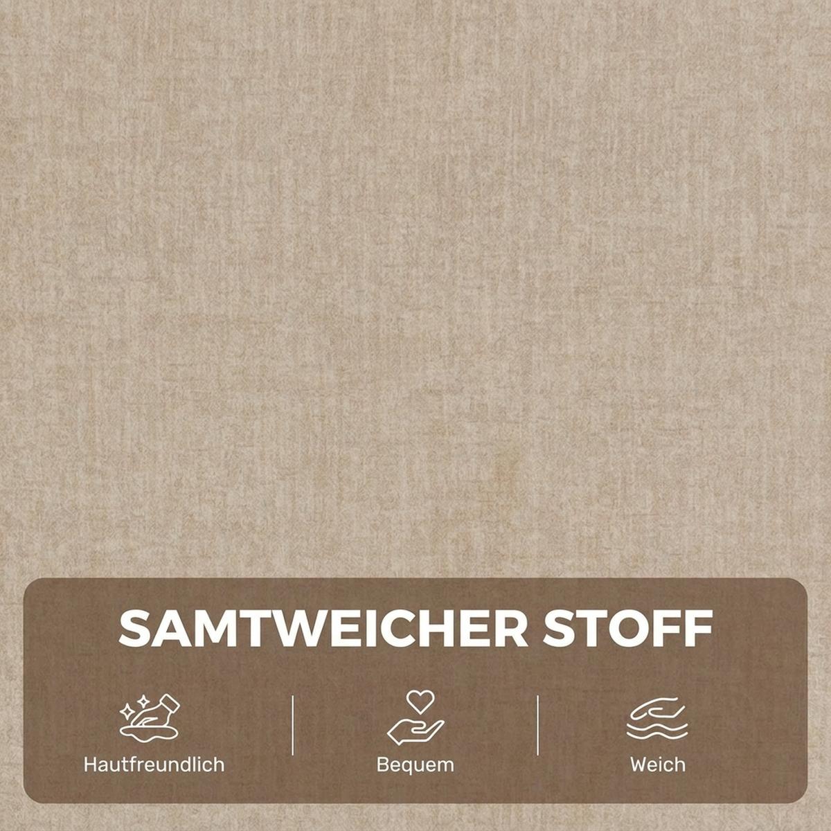 RELAXSESSEL PolyesterCremeweiß - Creme/Schwarz, Holz/Textil (91/106/82cm) - HOMCOM