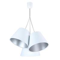 HÄNGELEUCHTE Silber 26/19 cm - Silberfarben, Kunststoff (26/0.8/19cm) - ONZENO