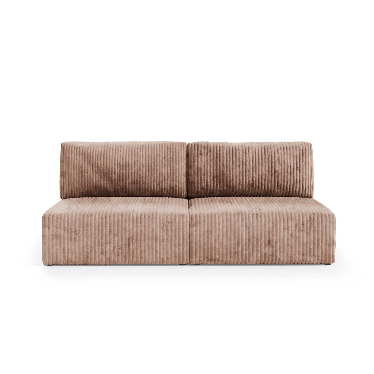 SOFA Angela 3 Sitzplätze Hellbraun - Braun, Holz (216/86/102cm) - Petits-meubles