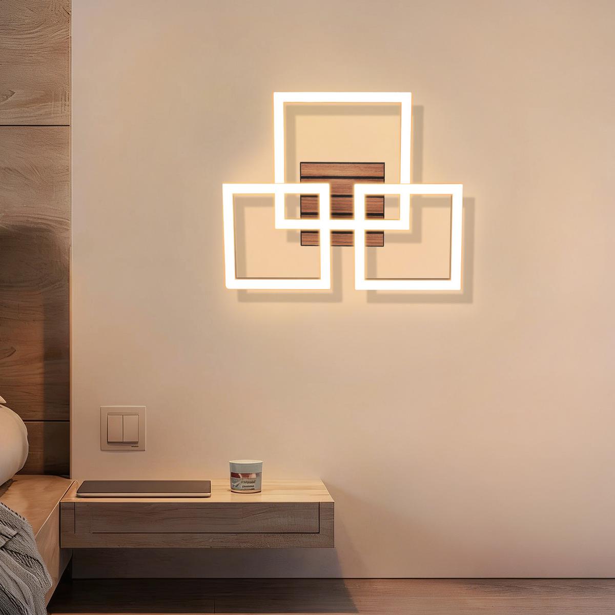 LED DECKENLEUCHTE Fixalin 31.5/38/8 cm - Schwarz, Kunststoff/Metall (31.5/38/8cm) - ZMH