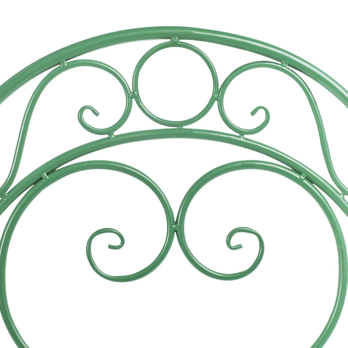 GARTENSTUHL 2er Set Metall Grün Albinia - Grün, Metall (42/94/55cm) - Beliani