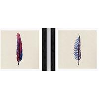 POSTER Set Mit 2 Federn Tiere 20X20cm Rahmenlos - Klar, Papier (20/5/20cm) - Nacnic
