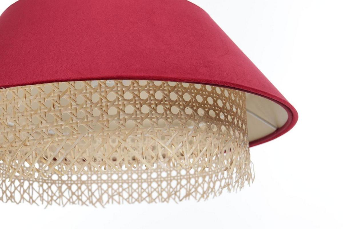 HÄNGELEUCHTE Rot 40/19 cm - Rot, Naturmaterialien (40/1.3/19cm) - ONZENO