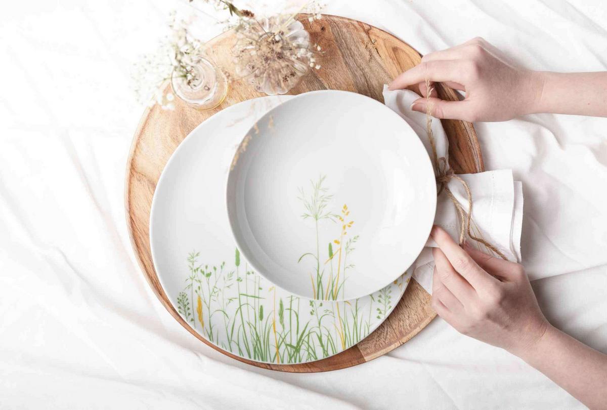 TEESERVICE Liberty Meadow Grasses gelb 18-tlg. - Gelb, Keramik (20.6/28.4/20.6cm) - Seltmann Weiden
