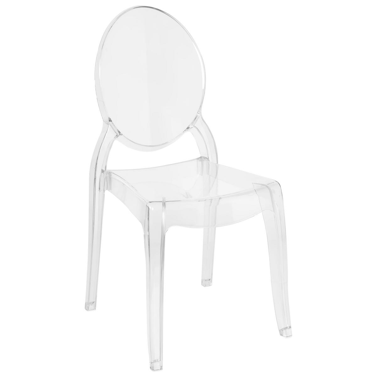 ESSZIMMERSTUHL 4er-Set Transparent Merton - Transparent, Kunststoff (55/95/55cm) - Beliani