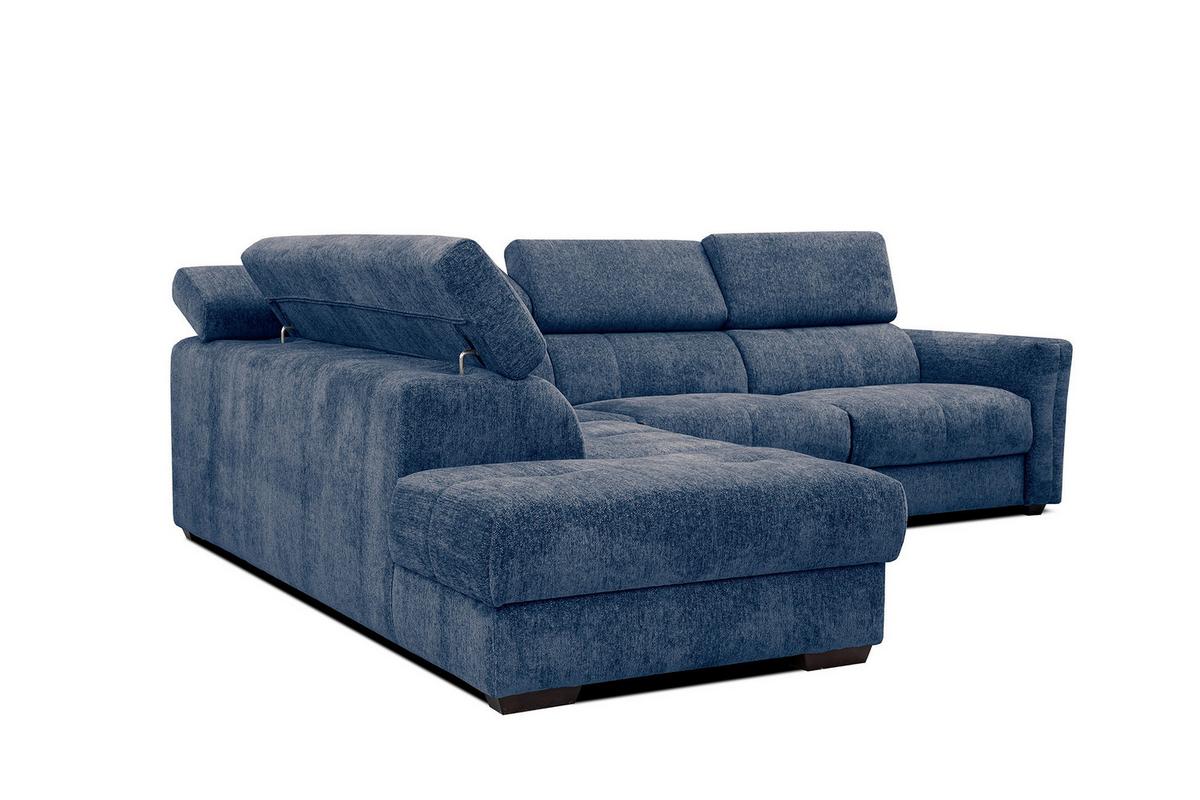 ECKSOFA CALVERA 5-Sitzer, dunkelblau - Dunkelblau, Holzwerkstoff/Textil (239/298cm) - Wozimo