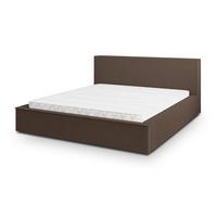 POLSTERBETT CELORA Q 120x200 cm mit Bettkästen - Braun - Braun, Holz/Textil - MASSENO