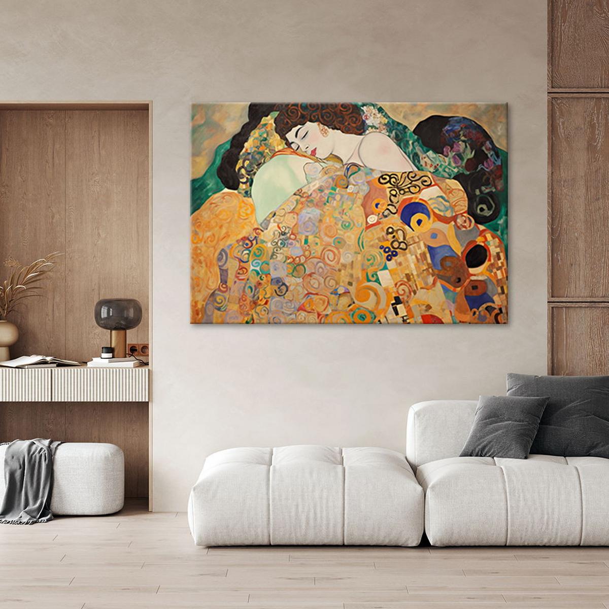 KUNSTDRUCK Gold 90/60 cm - Goldfarben, Textil (90/60cm) - KUNSTLOFT