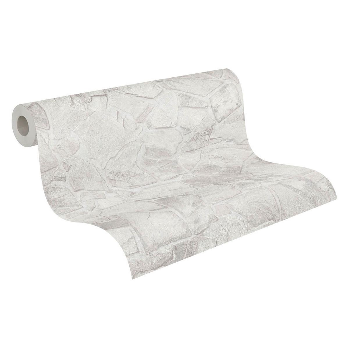 VLIESTAPETE Grau 53/1005 cm - Weiß, Textil (53/1cm) - KUNSTLOFT