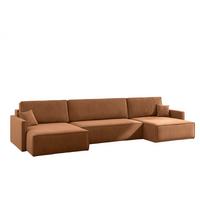 WOHNLANDSCHAFT Louis Salvador - Braun, Holzwerkstoff/Textil (348/83/142cm) - Fun Möbel