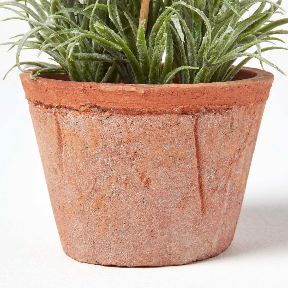 KUNSTPFLANZE Lavendel im Terrakotta-Topf, 20 cm - Lila, Kunststoff (20cm) - Homescapes