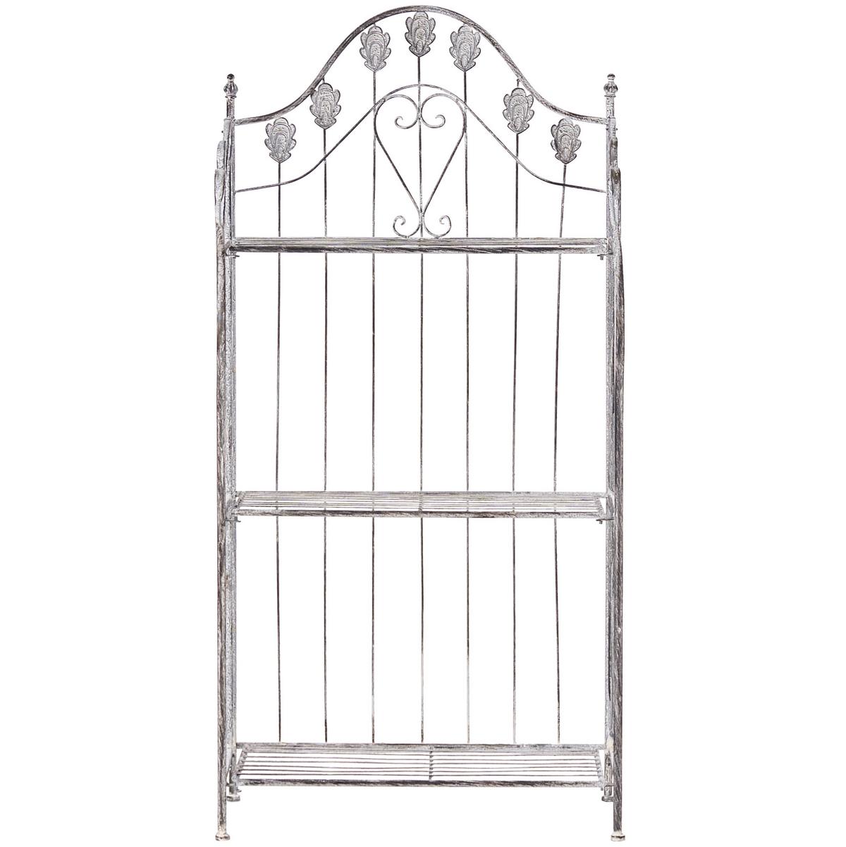 REGAL Metall 123 cm 59 cm Grau Visano - Dunkelgrau/Grau, Metall (59/123/30cm) - Beliani