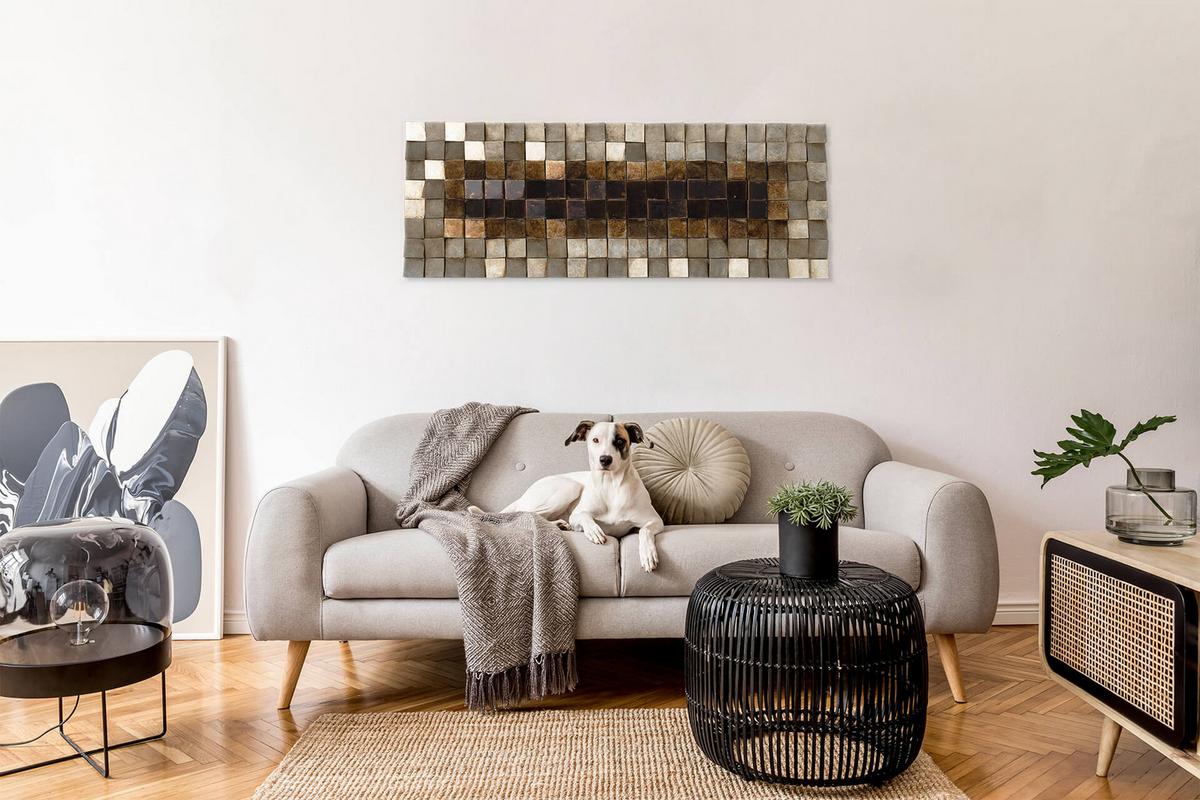 WANDBILD Braun 127/55 cm - Braun, Holz/Kunststoff (8.05/55cm) - KUNSTLOFT