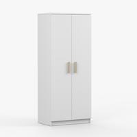 DREHTÜRENSCHRANK 80/192/50 cm 2-türig Jonas I 06 Weiß/Weiß + sonomaeichefarbene Griffe - Weiß/Sonoma Eiche, Holz/Holzwerkstoff (80/192/50cm) - imoebel24