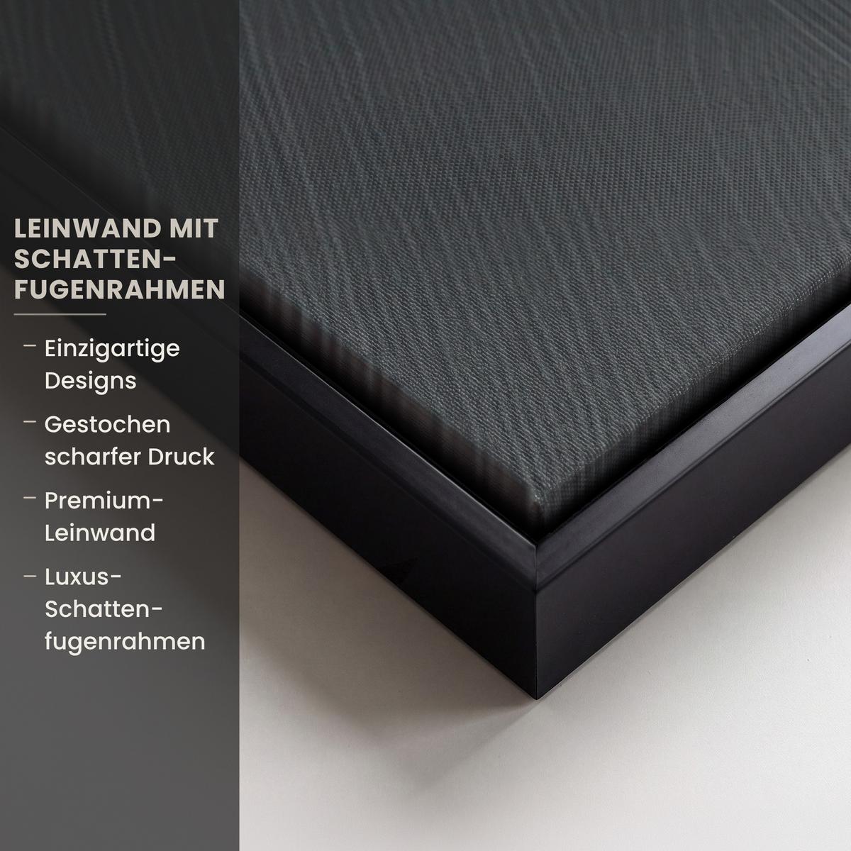 LEINWAND Bilder mit Rahmen - Frau - Hut - Farbe - 100x150 - Goldfarben, Textil (100/150cm) - MuchoWow
