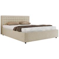 POLSTERBETT PAVO CLASSIC 160/200 - Creme Strukture - Multipocket-Matratze - Creme, Textil (160/200cm) - MKS