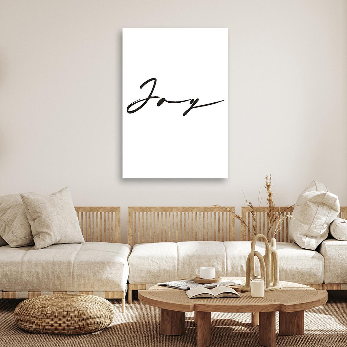 WANDBILD freude inschrift - Schwarz, Textil (40/60cm) - Feeby