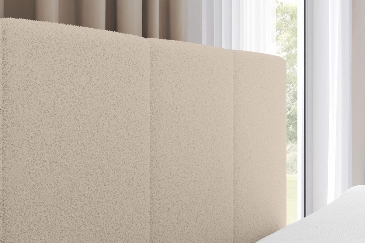 EINZELBETT Jugendbett mit Bettkasten Links, ohne Matratze - LOVY 100x200 Dunkelbeige - Mokka, Holzwerkstoff/Textil (100/200cm) - ALTDECOR