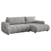ECKSOFA Haiti, Seite: Rechts 2R+LC - Hellgrau/Schwarz, Holz/Textil (276/156cm) - MIRJAN24