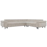 ECKSOFA NORDEN L - Beige Cord - Links Seite - Beige/Creme, Textil/Metall (269/329cm) - MKS