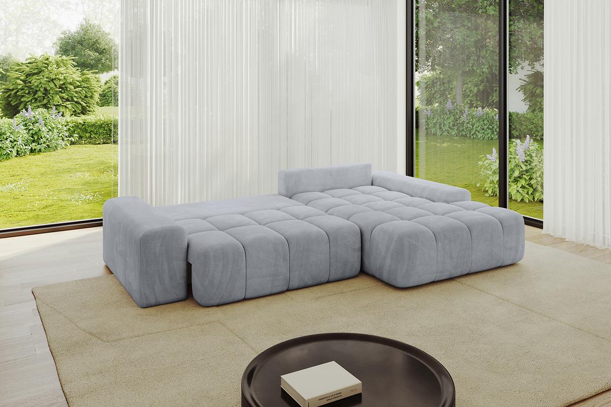 ECKSOFA Ottomane Rechts ENSI-L - 267x164x69 cm Titanfarben - Titanfarben, Holzwerkstoff/Kunststoff (164/267cm) - ALTDECOR