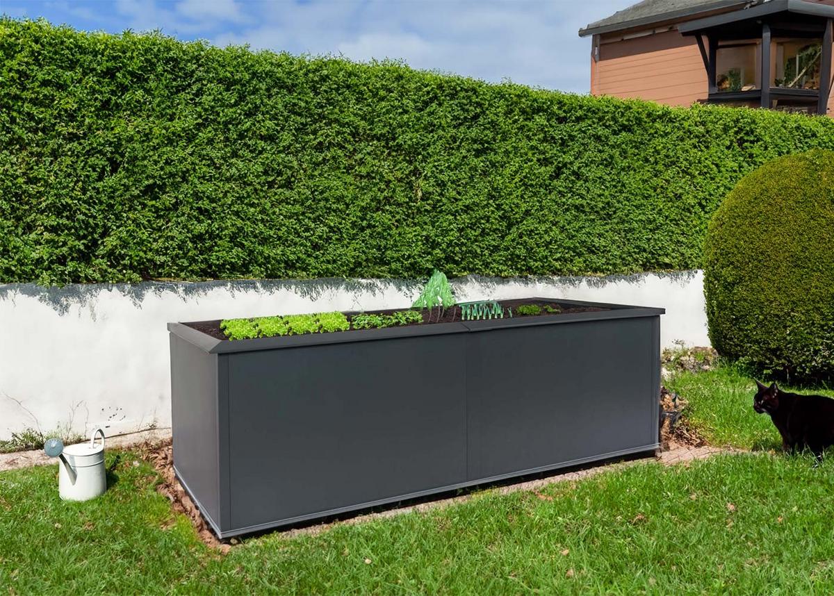 HOCHBEET Anthrazit - Anthrazit, Metall (250/78/90cm) - MCW