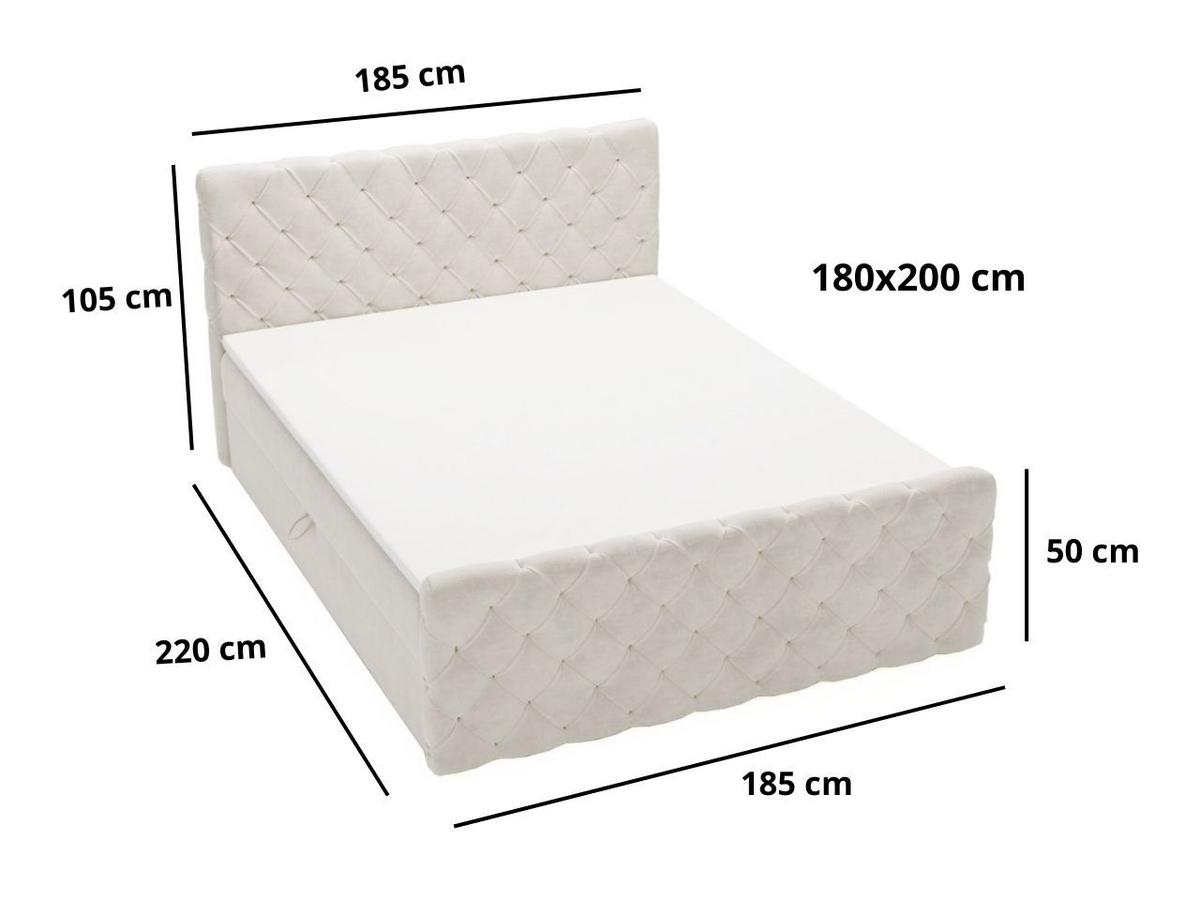 BOXBETT Lunaris 180x200 Hellbraun - Hellbraun, Holz/Textil (180/200cm) - Graingold