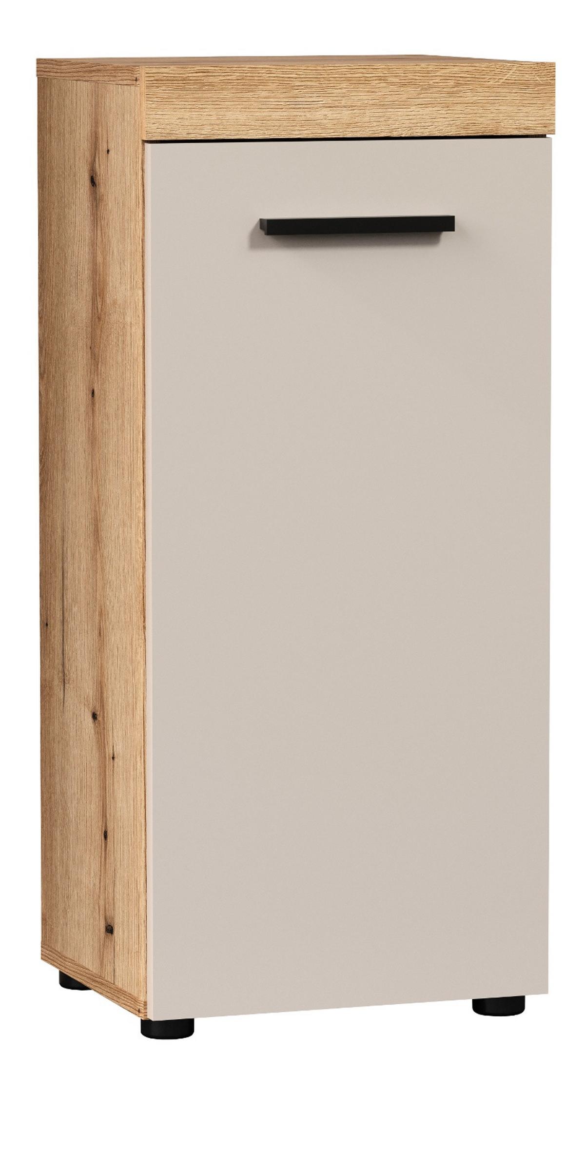 KOMMODE Kaschmir, Evoke Eiche 36 x 81 cm, Badschrank in modernem Design - Kaschmir/Eichefarben, Holzwerkstoff/Kunststoff (36/81/31cm) - Top.Furn