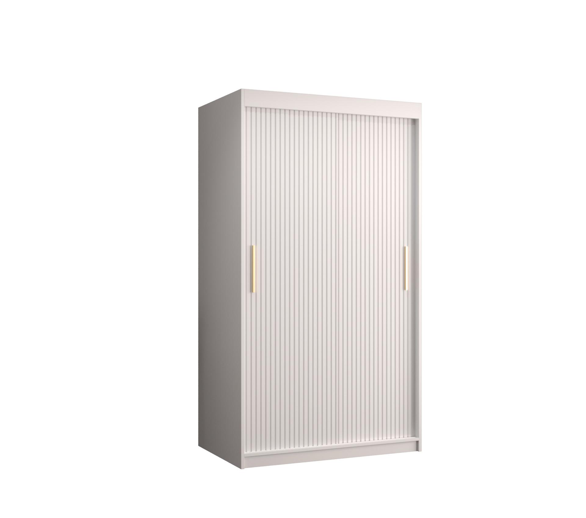 SCHWEBETÜRENSCHRANK 200/100/62 2-türig - Goldfarben/Weiß, Holz/Kunststoff (100/200/62cm) - MÖBEL KRYSPOL
