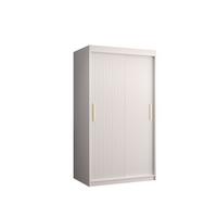 SCHWEBETÜRENSCHRANK 200/100/62 2-türig - Goldfarben/Weiß, Holz/Kunststoff (100/200/62cm) - MÖBEL KRYSPOL