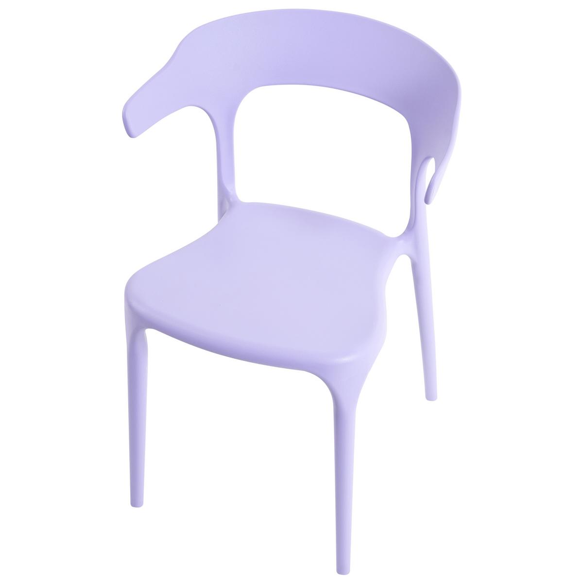 GARTENSTUHL 4er-Set Violett Gubbio - Violett, Kunststoff (50/76/49cm) - Beliani