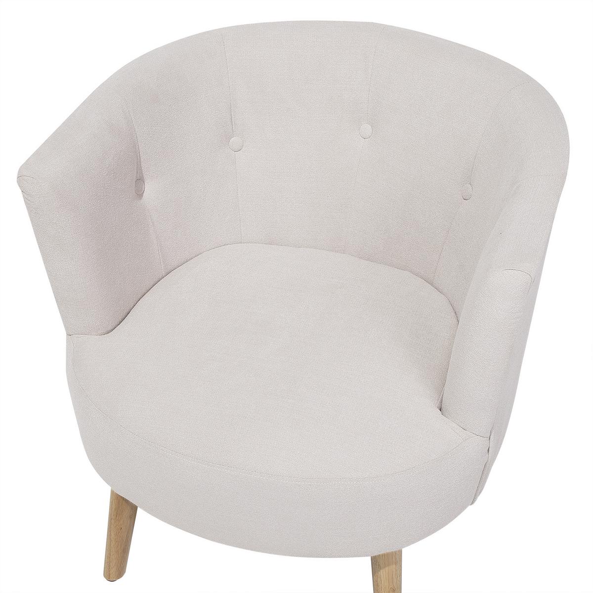 SESSEL Polsterbezug Weiß Odenzen - Weiß, Holz/Textil (72/74/73cm) - Beliani