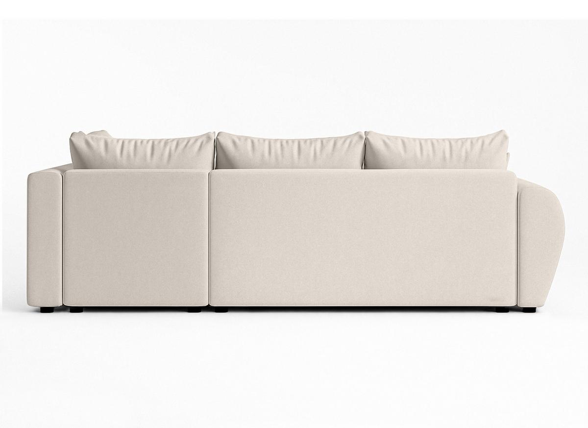 ECKSOFA L Form Malatya MAX Beige 246/145/80 cm stilvolle mit Schlaffunktion R - Beige/Schwarz, Kunststoff/Textil (235/175cm) - AX Living