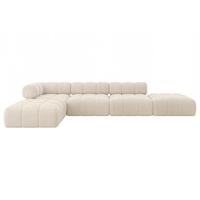 ECKSOFA modulares Sofa Kerru-L2 - 380x190x70 cm Beige Cord - Beige, Holzwerkstoff/Textil (380/190cm) - ALTDECOR