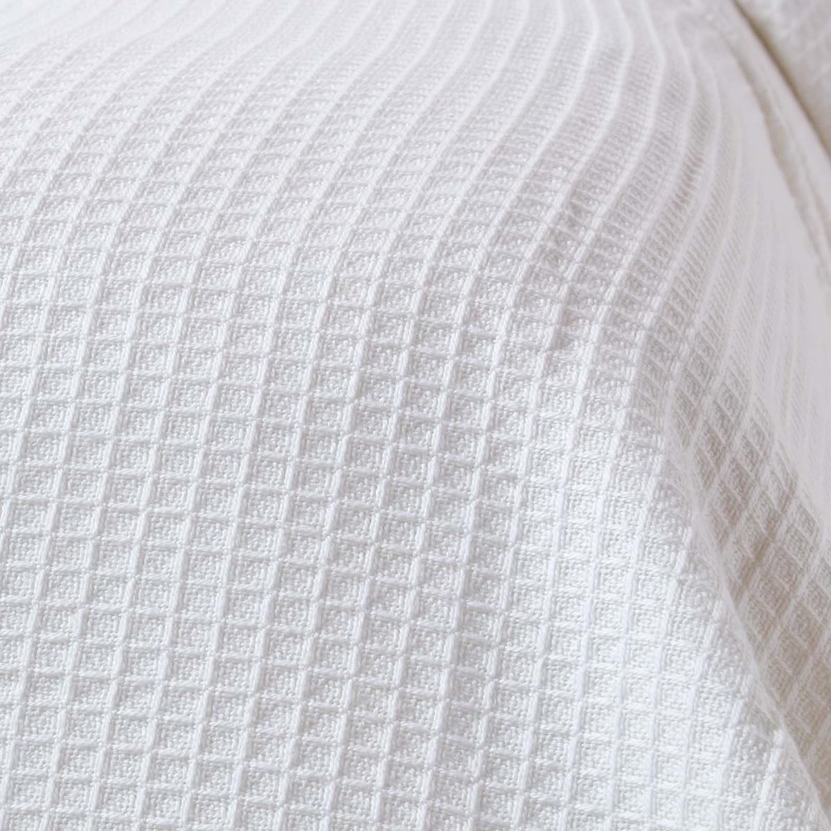 BIO-WOHNDECKE Waffelpiqué 230/230 cm - Weiß, Textil (228/228cm) - Homescapes