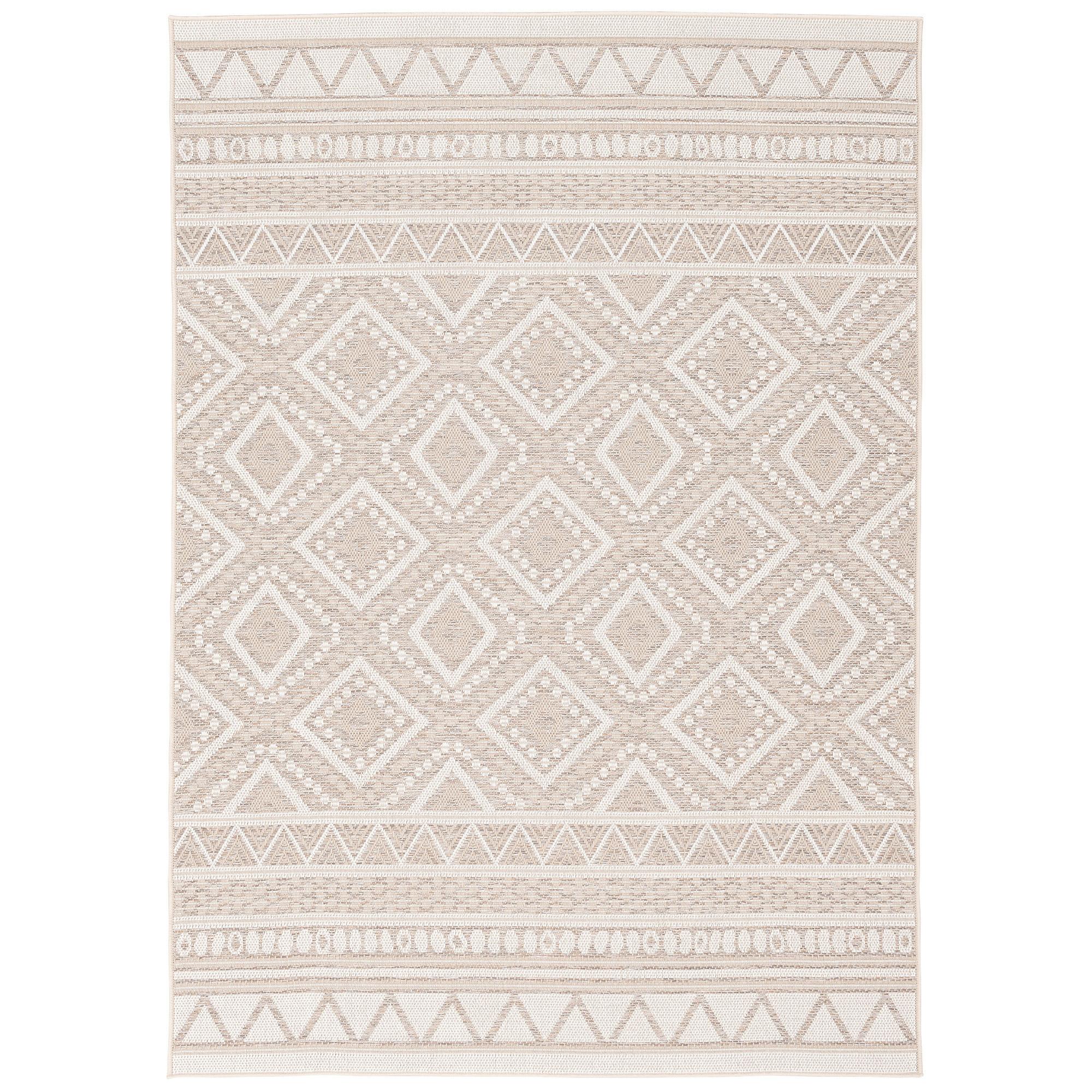 IN & OUTDOOR TEPPICH FLACHGEWEBE OTTAWA ETHNO - Beige, Textil (200/290cm) - Pergamon