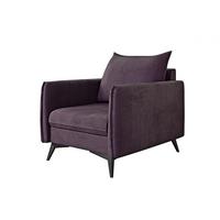 SESSEL Pulse Lila Luxusmicrofaser - Lila/Schwarz, Holz/Textil (74/86/31cm) - S-Style Möbel