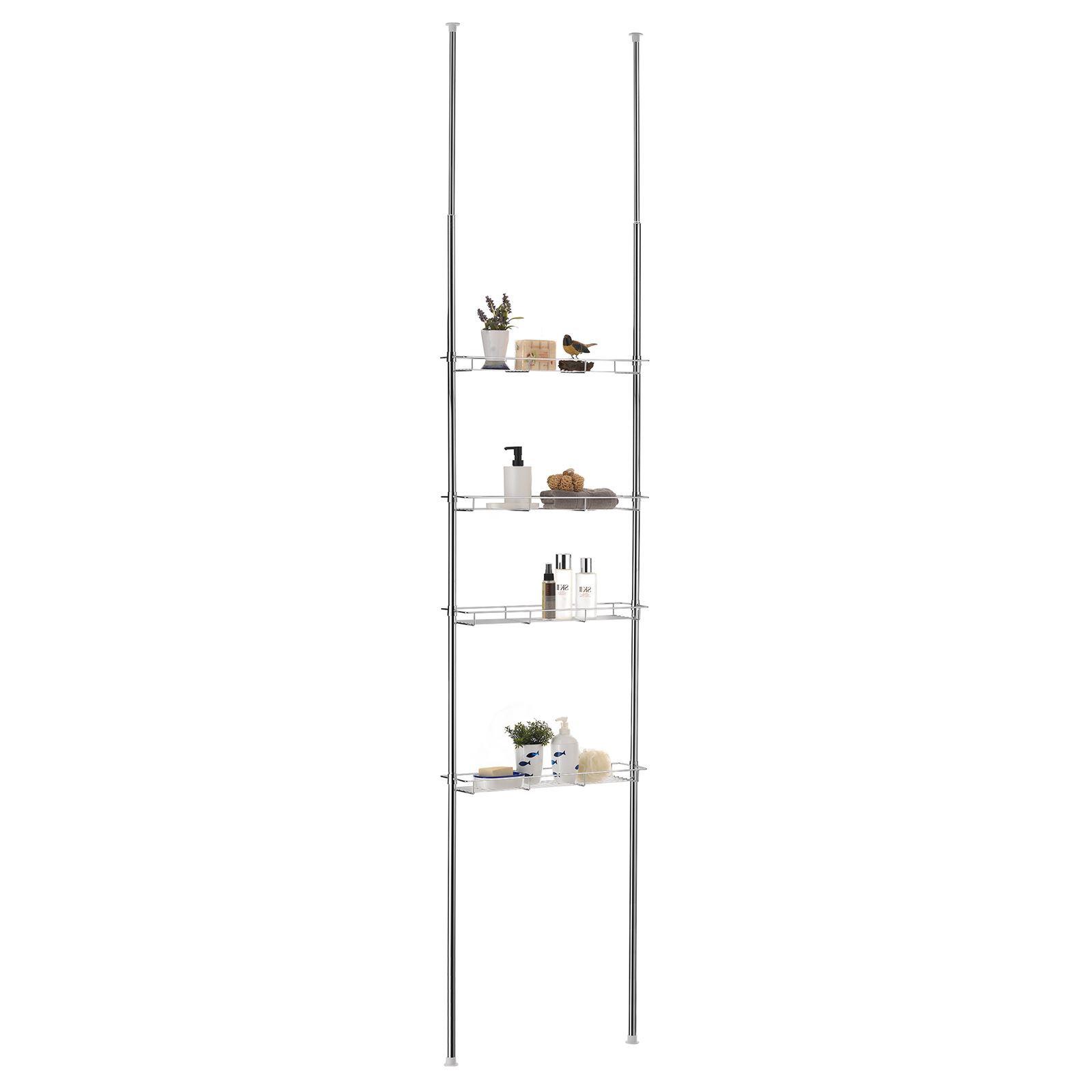 DUSCHREGAL PAULA chrom - Chromfarben, Metall (59/250/16cm) - IDIMEX