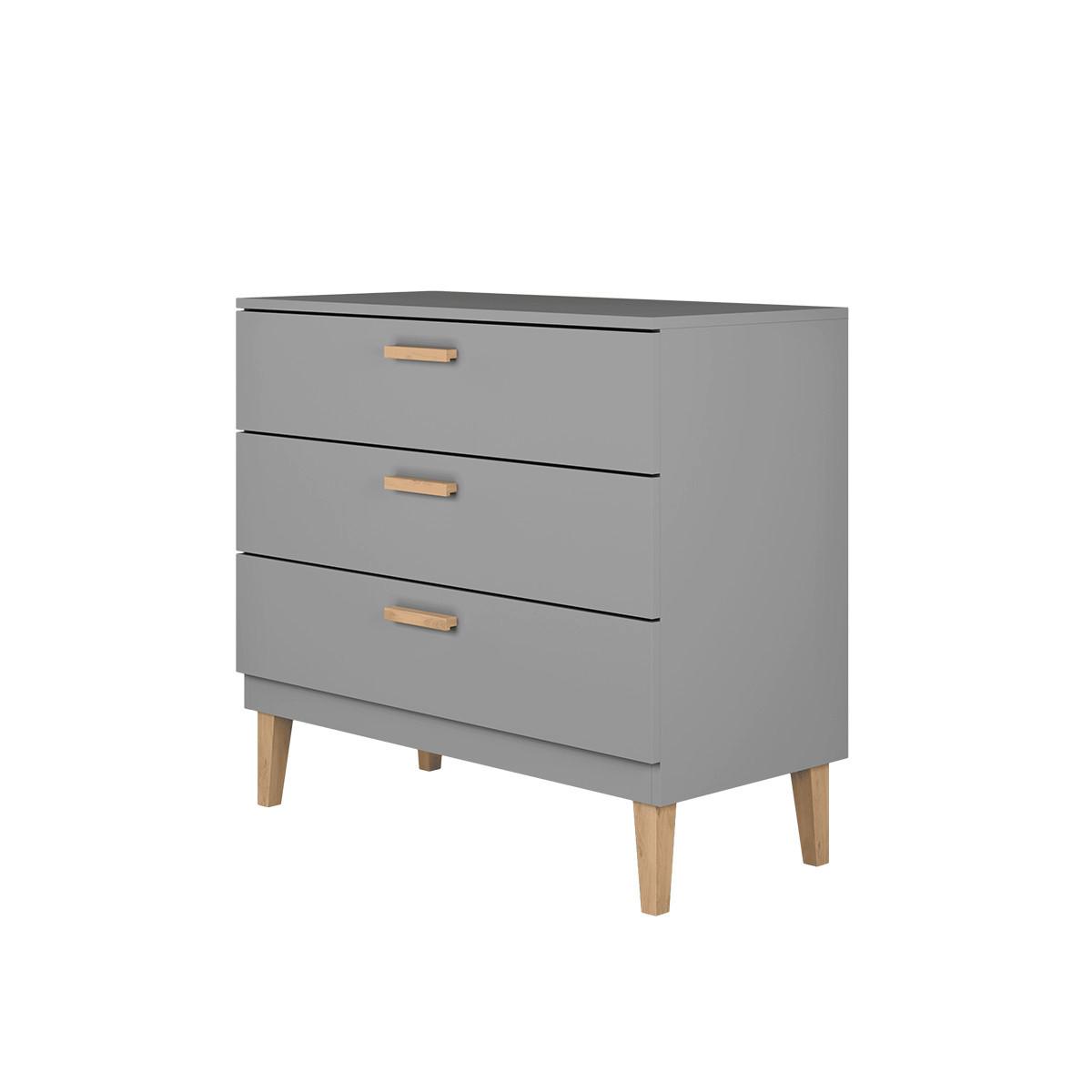 WICKELKOMMODE Kubi Grau - Grau, Holzwerkstoff (100/47/90cm) - Petits-meubles