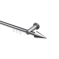 GARDINENSTANGE INNENLAUF Platon Savio 200 cm, 1-läufig, 20 mm Ø Chrom - Chromfarben, Metall (200cm) - INTERDECO